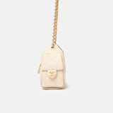 Chanel 25 shoulder bag in beige color and grained calfskin material in GHW 