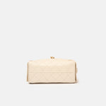 Chanel 25 shoulder bag in beige color and grained calfskin material in GHW 