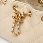 Chanel 25 shoulder bag in beige color and grained calfskin material in GHW 
