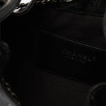 Chanel 25 shoulder bag in black color and grained calfskin material in PHW 