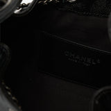 Chanel 25 shoulder bag in black color and grained calfskin material in PHW 