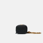 Chanel Mini Vanity Case Black Caviar Aged Gold Hardware