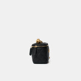 Chanel Mini Vanity Case Black Caviar Aged Gold Hardware