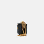 Chanel Mini Vanity Case Black Caviar Aged Gold Hardware