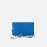 Chanel Wallet on Chain Blue Caviar Gold-Tone Metal