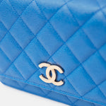 Chanel Wallet on Chain Blue Caviar Gold-Tone Metal