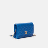 Chanel Wallet on Chain Blue Caviar Gold-Tone Metal
