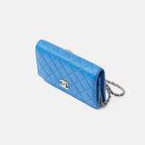 Chanel Wallet on Chain Blue Caviar Gold-Tone Metal