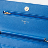 Chanel Wallet on Chain Blue Caviar Gold-Tone Metal