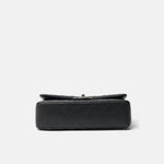 Chanel Classic Double Flap Medium Black Lambskin Silver-Tone Metal