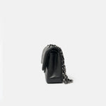 Chanel Classic Double Flap Medium Black Lambskin Silver-Tone Metal