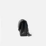 Chanel Classic Double Flap Medium Black Lambskin Silver-Tone Metal