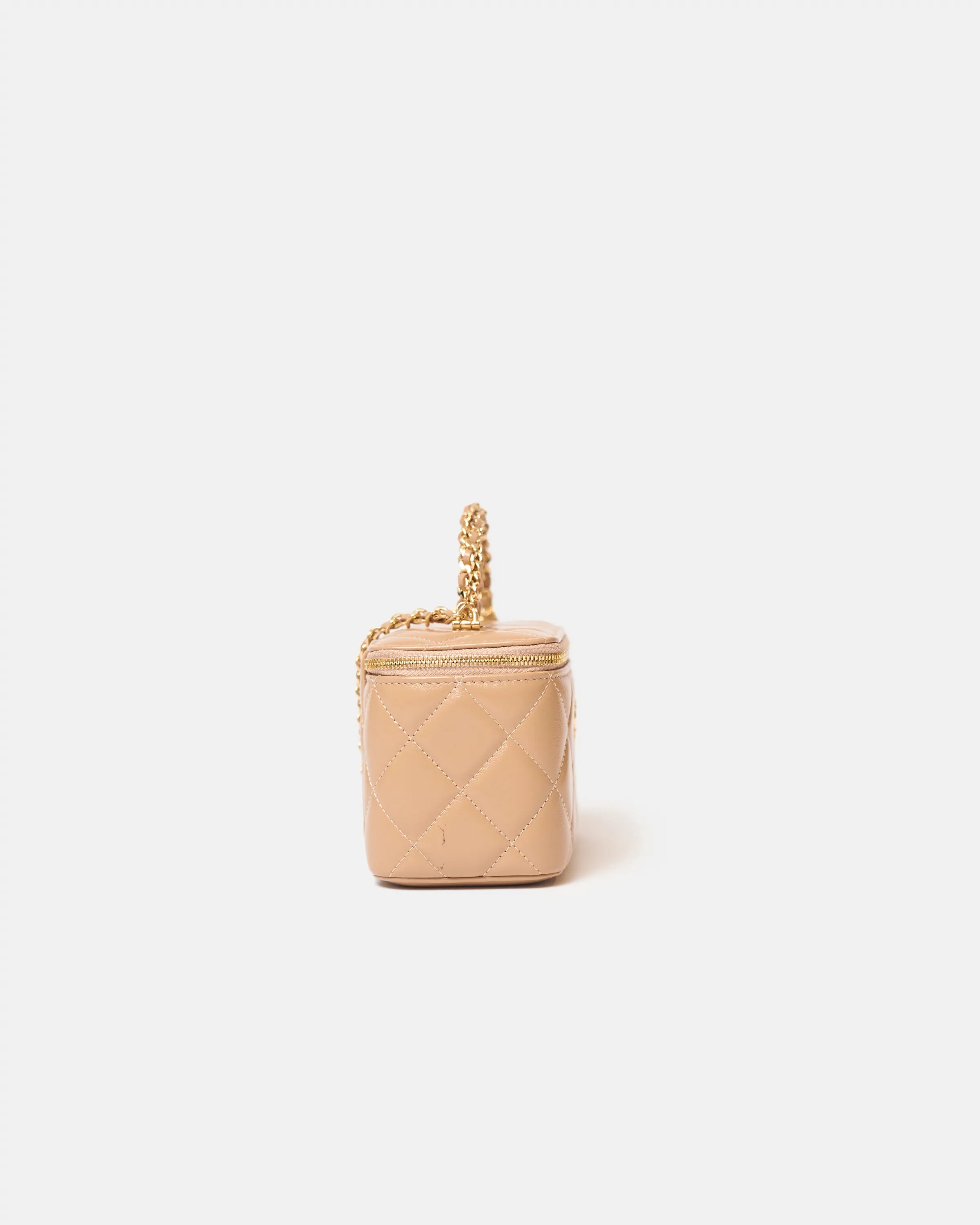 Chanel Vanity Case Lambskin Beige GHW