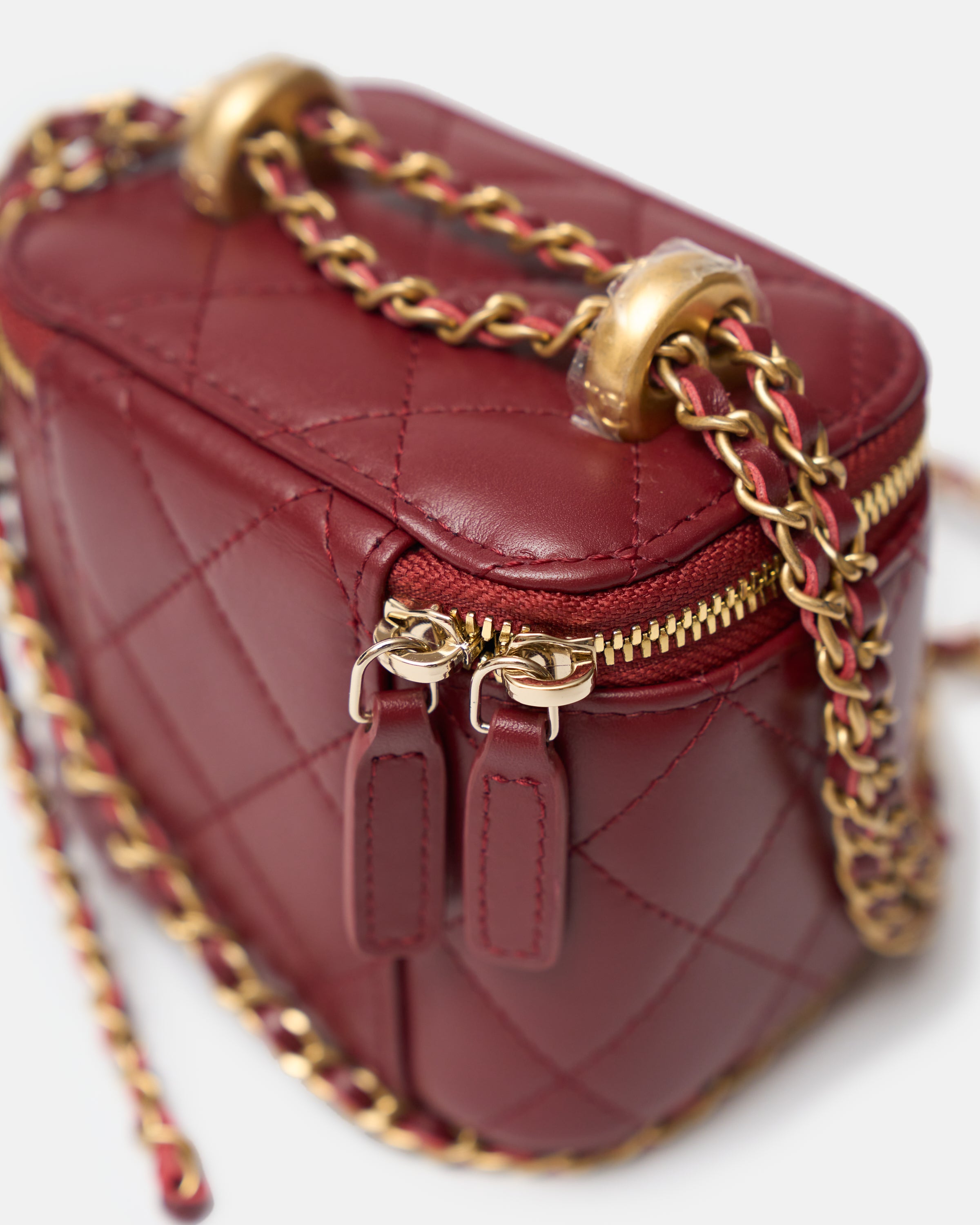 Chanel Vanity Burgundy Lambskin GHW