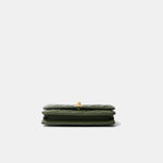 Chanel Wallet on Chain Olive Green Lambskin Gold-Tone Metal
