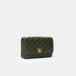 Chanel Wallet on Chain Olive Green Lambskin Gold-Tone Metal