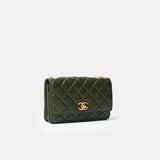 Chanel Wallet on Chain Olive Green Lambskin Gold-Tone Metal