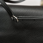 Chanel maxi flap shoulder bag in black color and grained calfskin material in PHW 