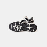 Chanel Printed Suede Calfskin Black White Sneakers