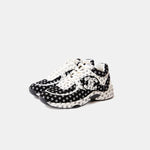 Chanel Printed Suede Calfskin Black White Sneakers
