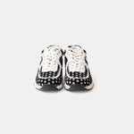 Chanel Printed Suede Calfskin Black White Sneakers
