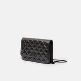 Chanel 2.55 Wallet on Chain Black Patent Calfskin So Black