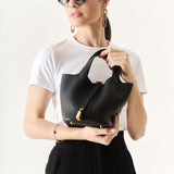 Hermès Mini Picotin 18 Black Clemence GHW