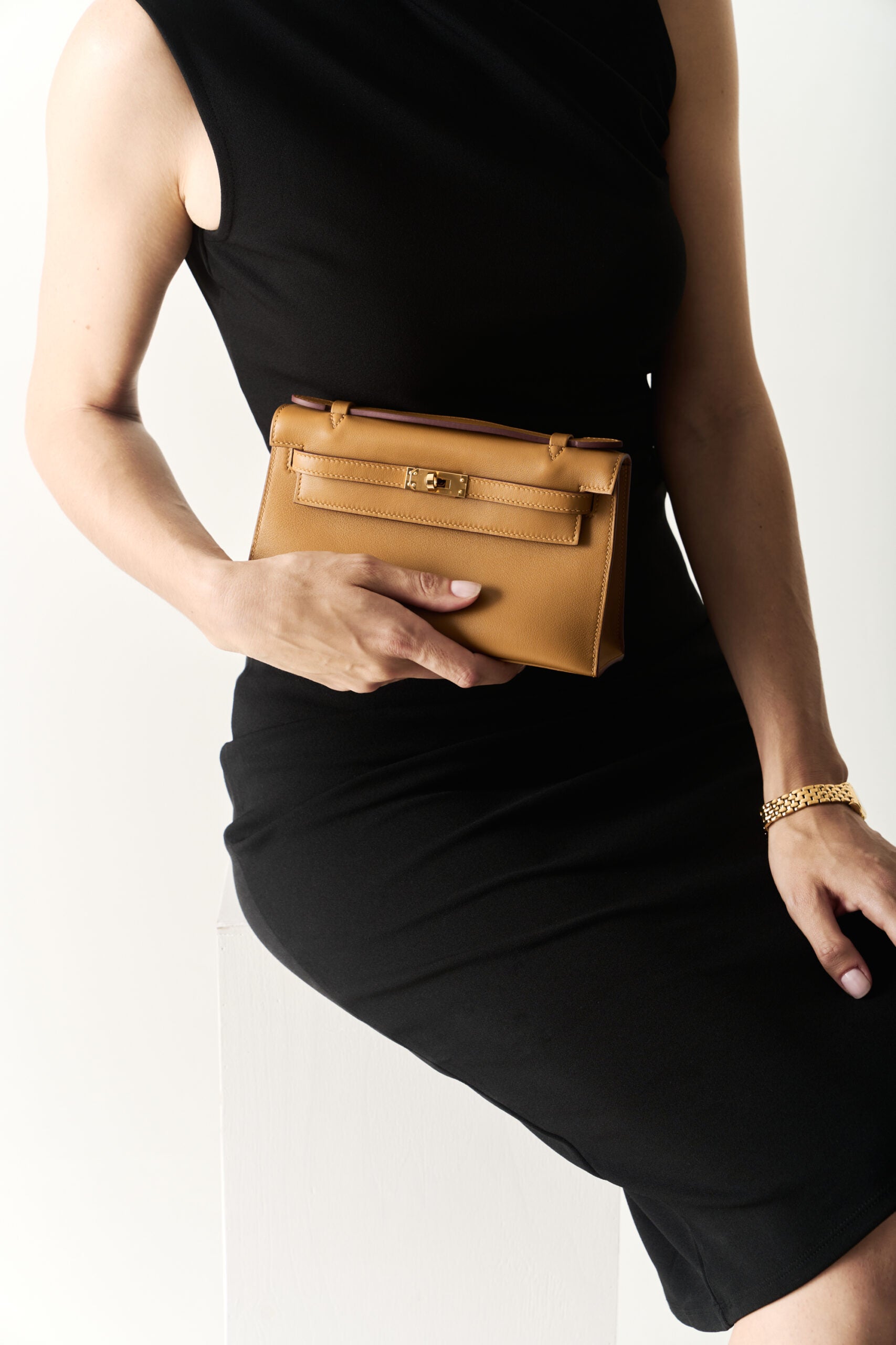 Hermès Kelly Pochette Chai Swift GHW