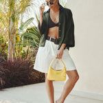 Prada Re-Edition 2000 Yellow Hobo Bag