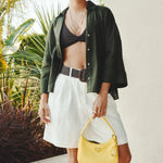 Prada Re-Edition 2000 Yellow Hobo Bag