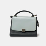 Céline Trapeze Top Handle Bag Light Blue Teal & Black Calfskin PHW