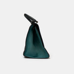 Céline Trapeze Top Handle Bag Light Blue Teal & Black Calfskin PHW