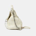 Miu Miu Matelassé Top Handle Bag White Leather PHW