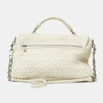 Miu Miu Matelassé Top Handle Bag White Leather PHW