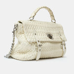 Miu Miu Matelassé Top Handle Bag White Leather PHW