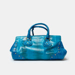 Fendi Selleria Top Handle Bag Blue Leather GHW