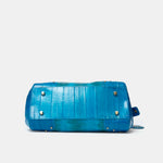 Fendi Selleria Top Handle Bag Blue Leather GHW