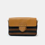 Prada Crossbody Bag Brown & Black Canvas Leather GHW