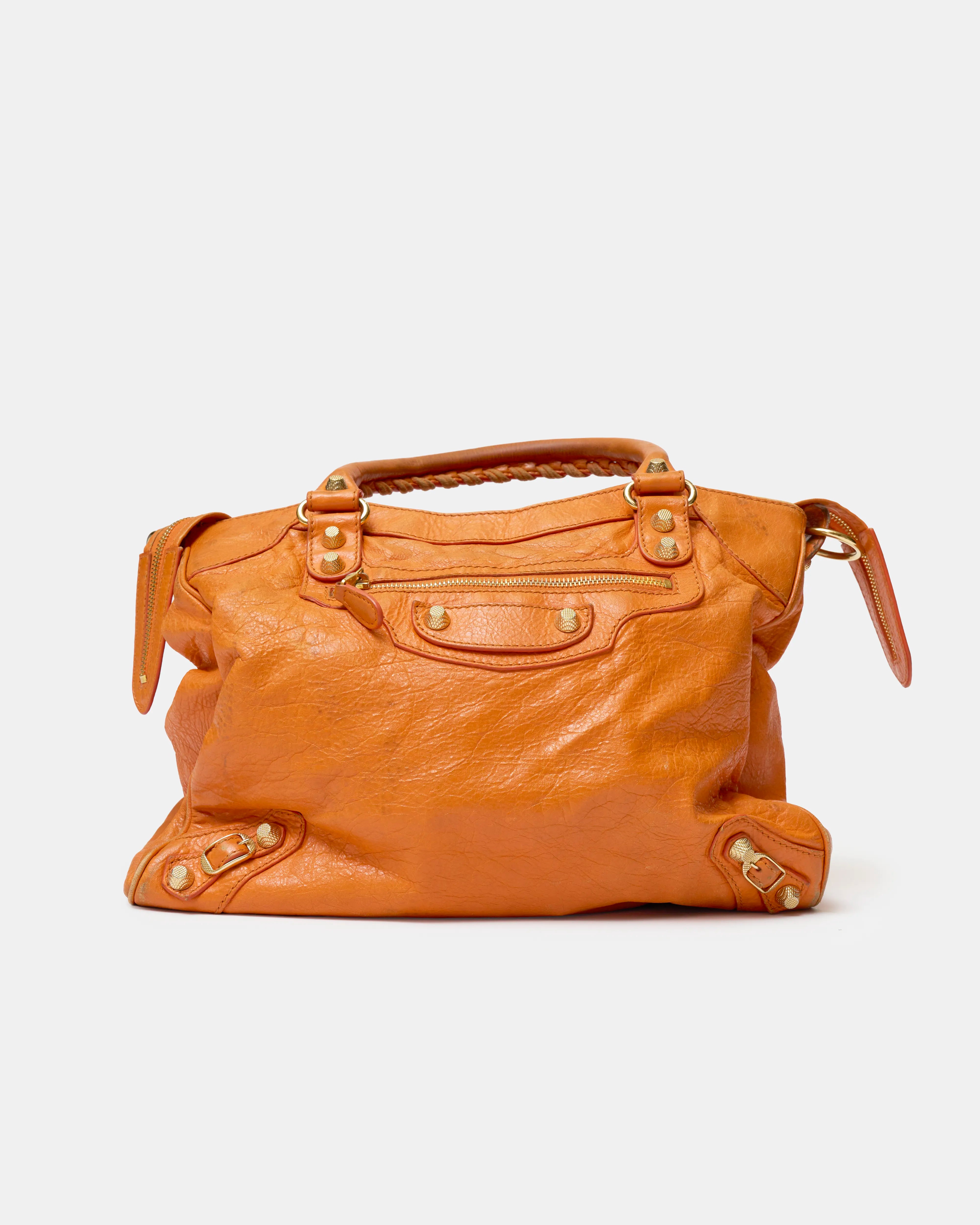 Balenciaga Classic City Bag Orange Leather GHW