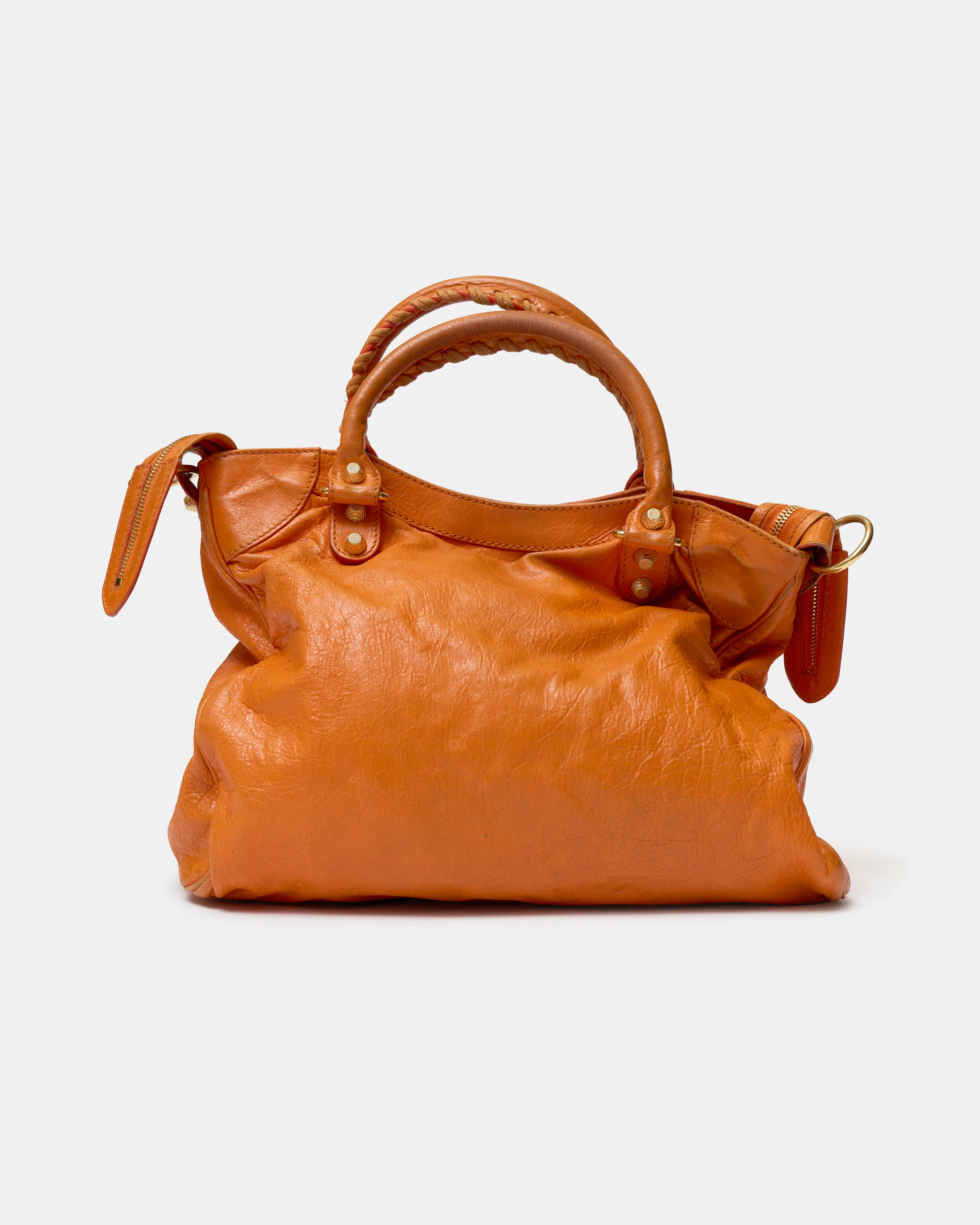 Balenciaga Classic City Bag Orange Leather GHW
