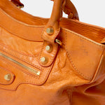 Balenciaga Classic City Bag Orange Leather GHW