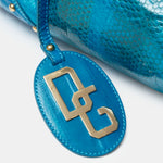 Fendi Selleria Top Handle Bag Blue Leather GHW