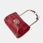 Saint Laurent Shoulder Bag Red Leather PHW