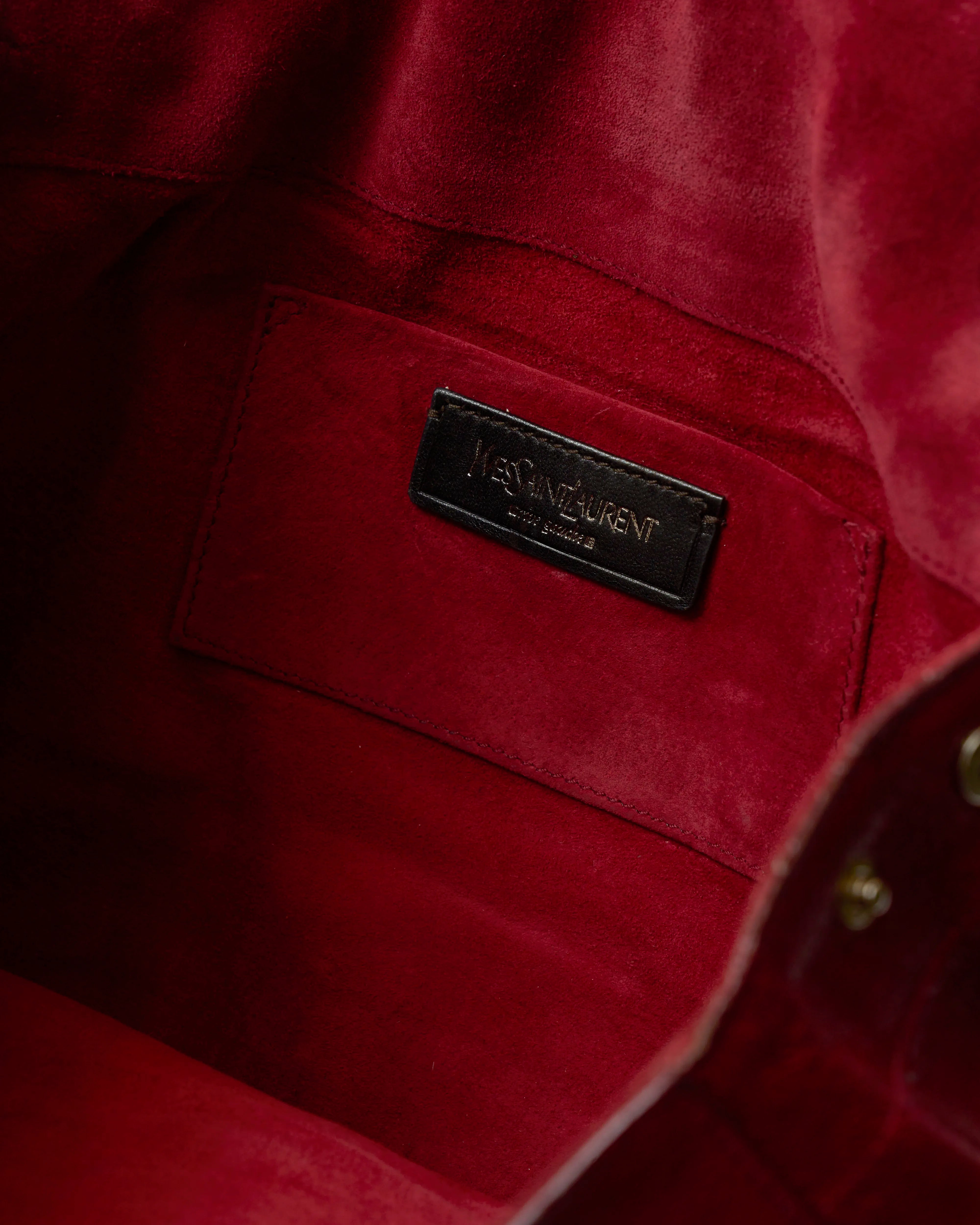 Saint Laurent Shoulder Bag Red Leather PHW