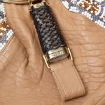 Fendi Spy Bag Beige Leather Beaded Detail GHW