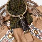 Fendi Spy Bag Beige Leather Beaded Detail GHW