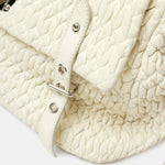 Miu miu matelassé top handle bag white leather phw