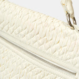 Miu miu matelassé top handle bag white leather phw