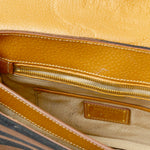 Prada Crossbody Bag Brown & Black Canvas Leather GHW