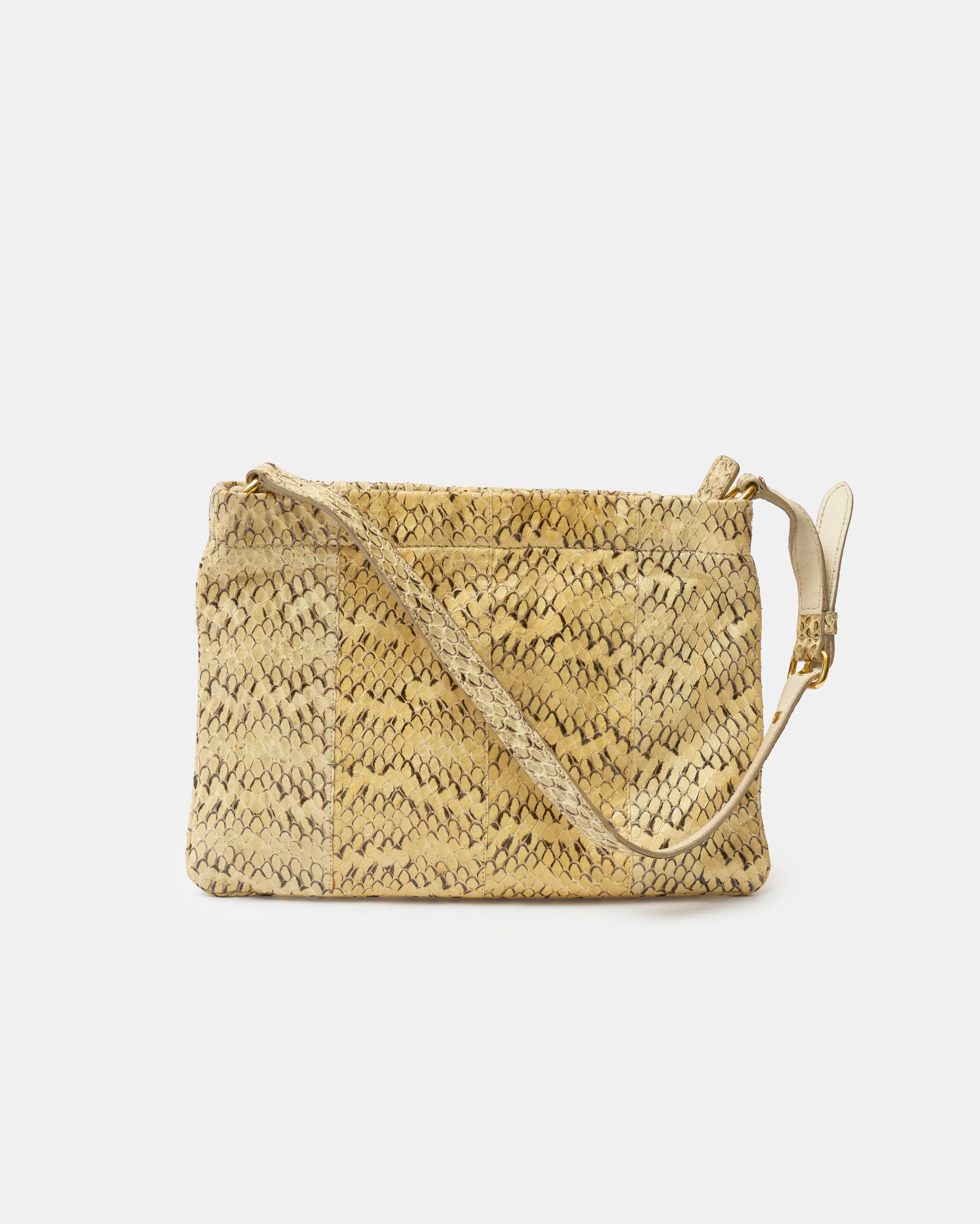 Miu Miu Shoulder Bag Beige Python Leather GHW